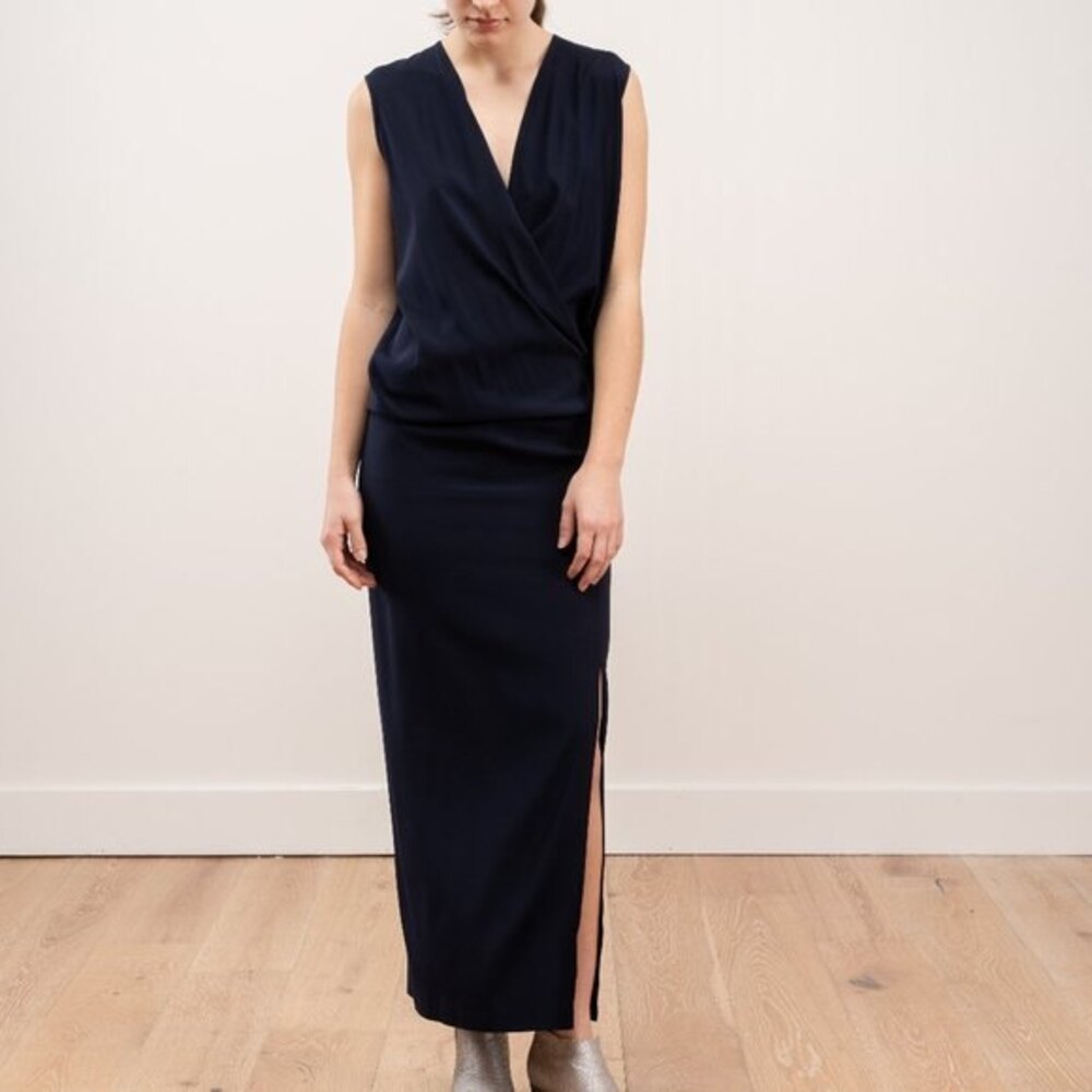 Zero + Maria Cornejo Jazmin Ero Faux Wrap Maxi Dress Size 4
